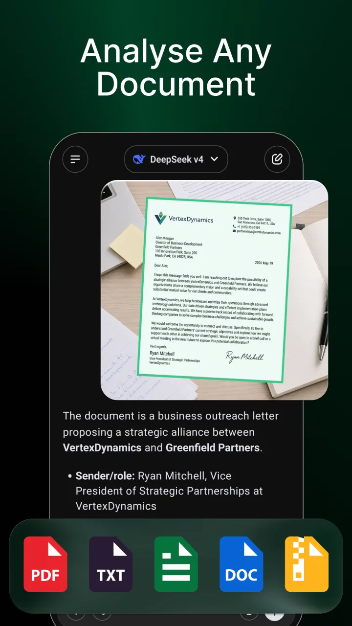 Analyze Documents in Chat AI